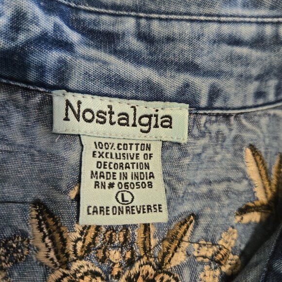 Nostalgia Denim Embroidered Top - Picture 4 of 14